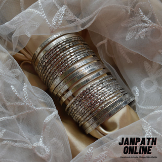 Silver Textured Bangles