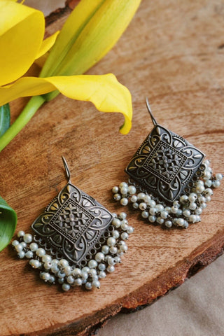 Basanti Brass Jhumkas