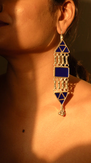 Jharoka Aaina Mirrorwork Earrings