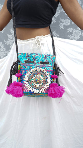 Toral | Multicolored Hand Emroidered Potli