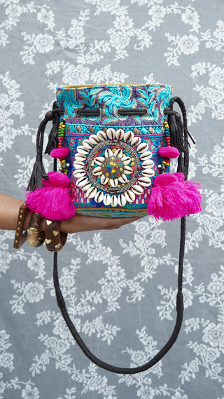 Toral | Multicolored Hand Emroidered Potli