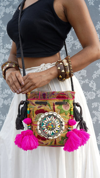 Himani | Multicolored Hand Emroidered Potli