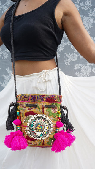 Himani | Multicolored Hand Emroidered Potli