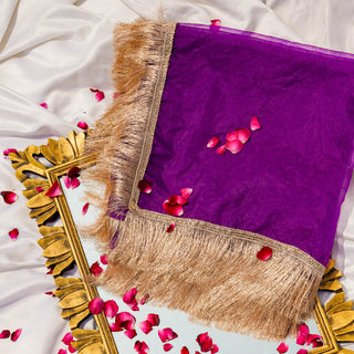 Sugandha Dupatta | Purple Tissue Dupatta with Golden Zari | Kinari 2024