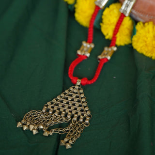 Jagadamba Red Thread  Long Necklace