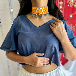 Kiran Fabric Choker | JanpathOnline Kutchi Drop October '24