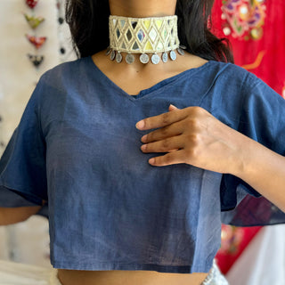 Gayatri Fabric Choker | JanpathOnline Kutchi Drop October '24