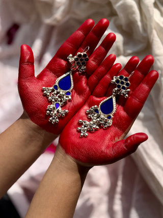 Noor Gul Mirrorwork Earrings | The Chandni Collection
