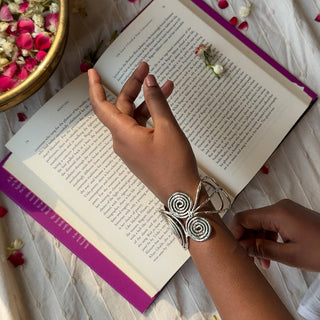 Zahira Silver Wrist Cuff | Chandi Ki Baarish 2024
