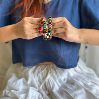 Neelima Kutchi Bangle Pair