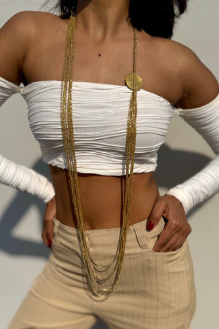 Hera Long Necklace & Body Jewellery | DEVI Dokra Jewellery by JanpathOnline
