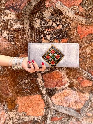 Chanda Mashru Wallet with Kutchi Patch
