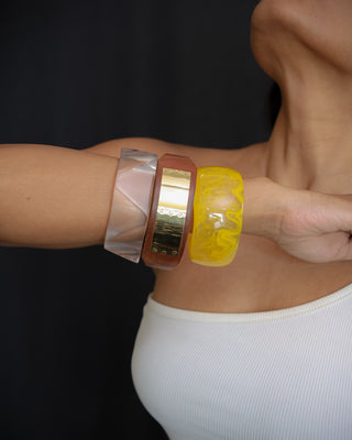 Manhoor | Vintage Wooden & Resin Bangle Stack