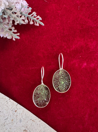 Chhavi | Mini Oxidised Stone Work Earrings