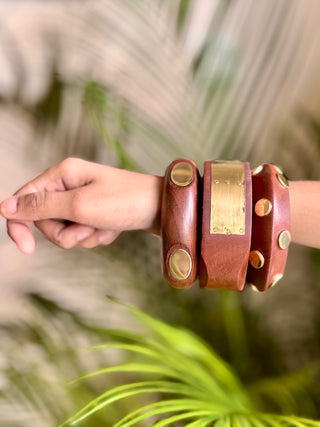 The Classic Wooden Bangle Stack | Vintage Wooden & Resin Bangle Stack