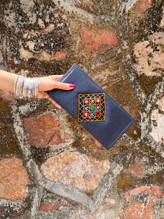 Oshana Mashru Wallet with Kutchi Patch