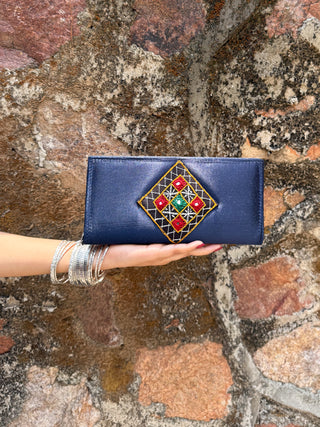 Prakriti Mashru Wallet with Kutchi Patch