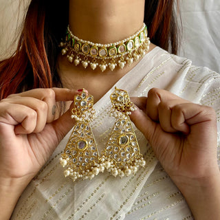Lajwanti Necklace Set With Maangtika