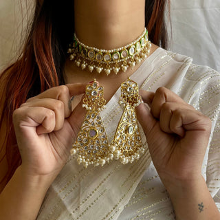 Lajwanti Necklace Set With Maangtika