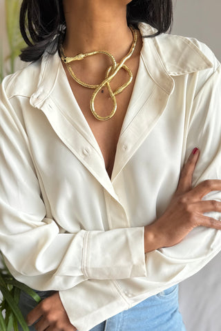 The Gold Shamaran | Bendable Gold Tube Necklace
