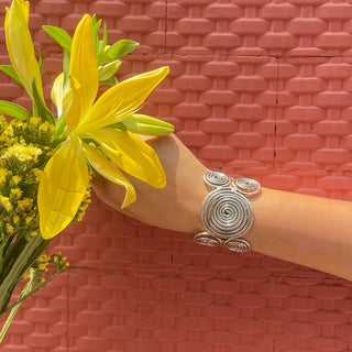 Zahira Silver Wrist Cuff | Chandi Ki Baarish 2024