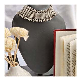 Silver Metal Beaded Choker