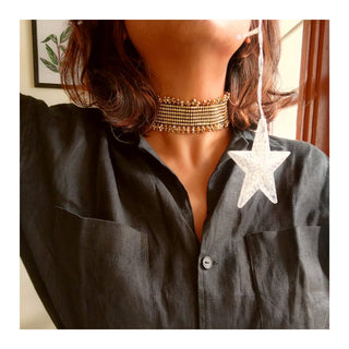 Bronze Metal Beaded Choker
