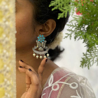 Phool Moti Jhumka | Sadabahaar Oxidised Jewellery JanpathOnline Nov'24