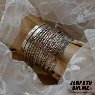 Silver Textured Bangles