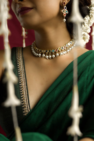 Bhanupriya Multi Color Stone Necklace