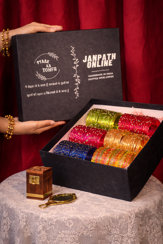 Choodiyon Ka Tohfa | Set of 6 Dozen Bangles with Attar & Mirror
