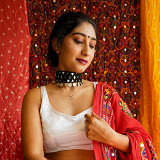 Nisha Fabric Choker | JanpathOnline Kutchi Drop October '24