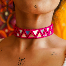 Load image into Gallery viewer, Inaara Pink Fabric Choker
