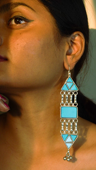 Jharoka Aaina Mirrorwork Earrings