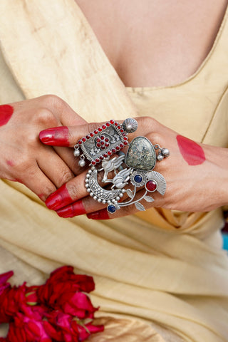 Mrinalini - The Statement One of a Kind Ring | Mukhtalif Feb '25