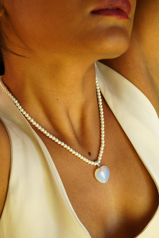 The Dilbahaar Necklace | Agate & Pearl Necklace