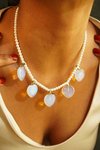 Dil Araam Haar | Agate & Pearl Necklace