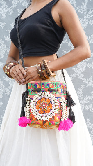 Hetal | Multicolored Hand Emroidered Potli