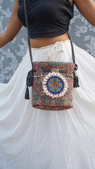 Nisha | Multicolored Kantha Hand Emroidered Potli