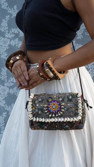 Samiksha | Vintage Kutchi Embroidered Mini Clutch
