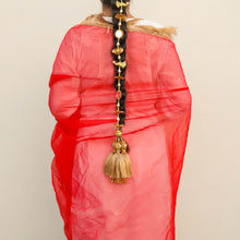 Load image into Gallery viewer, Rubina Dupatta | Red Tissue Dupatta with Golden Zari | Kinaari 2024

