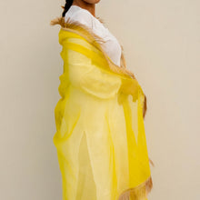 Load image into Gallery viewer, Basanti Dupatta | Yellow Tissue Dupatta with Golden Zari | Kinari 2024
