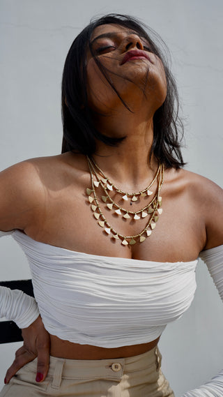 The Harmonia Three Layered Necklace | Devi Dokra Jewellery by JanpathOnline