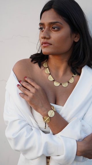 The Circular Necklace & Bracelet Set | Devi Dokra Jewellery by JanpathOnline