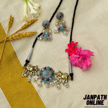 Load image into Gallery viewer, Vijayathi | Elephant Motif Choker Set | Abhushanam
