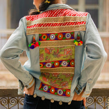 Load image into Gallery viewer, Nahavali | Hasrat Gully | Denim  Customised Patchwork Jackets
