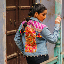 Load image into Gallery viewer, Anarkali | Hasrat Gully | Denim  Customised Patchwork Jackets
