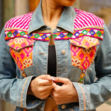 Load image into Gallery viewer, Anarkali | Hasrat Gully | Denim  Customised Patchwork Jackets

