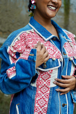 The Gamcha Denim Jacket | Durga Pujo & Navratri Special Hasrat Gully Drop