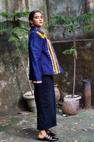 The Blue Sunshine Denim Shacket | Durga Pujo & Navratri Special Hasrat Gully Drop